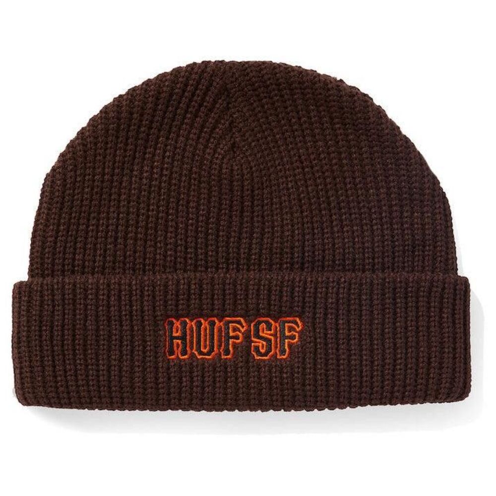 HUF SF Acrylic Knitted Beanie - Chocolate - One Size Fits